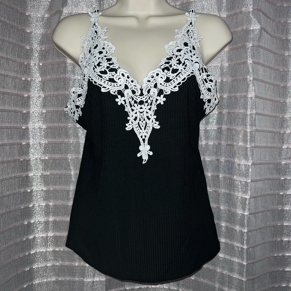 Lace Panel Cami Top